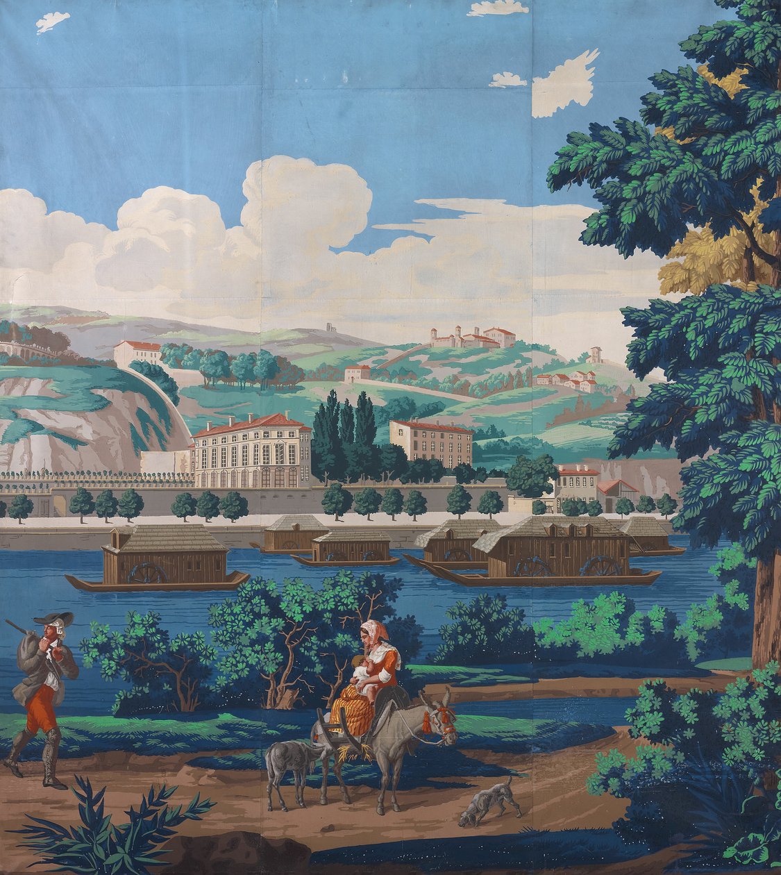 Trzy połączone panele: Poglądy Lyonu, Francja, wydanie pierwsze, 1821 r. autorstwa Unbekannt