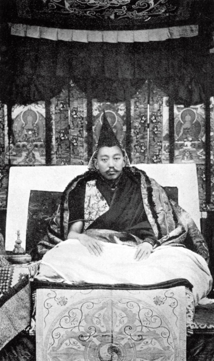 Thubten Gyatso 1876-1933, XIII Dalajlama Tybetu, ok. 1910 autorstwa Unbekannt