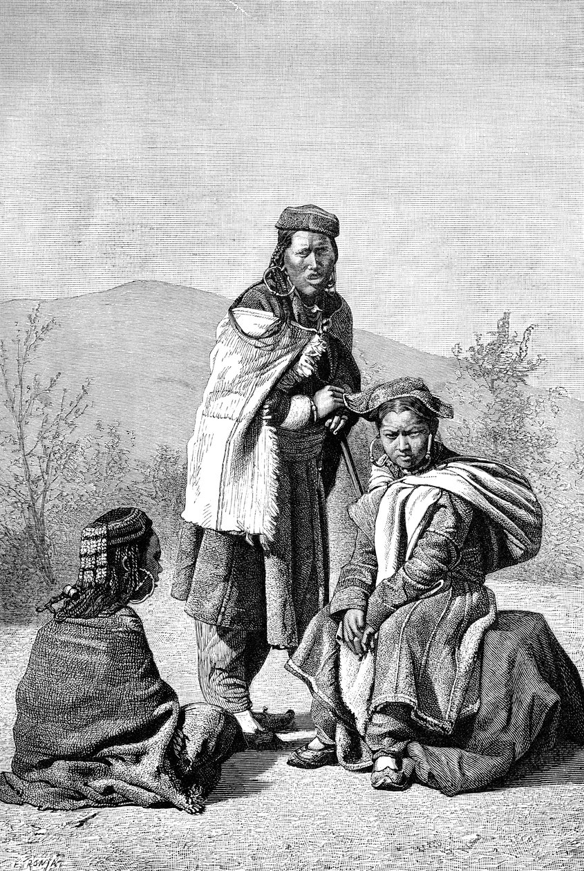 Tybetańskie kobiety z Ladakhu, 1895 autorstwa Unbekannt