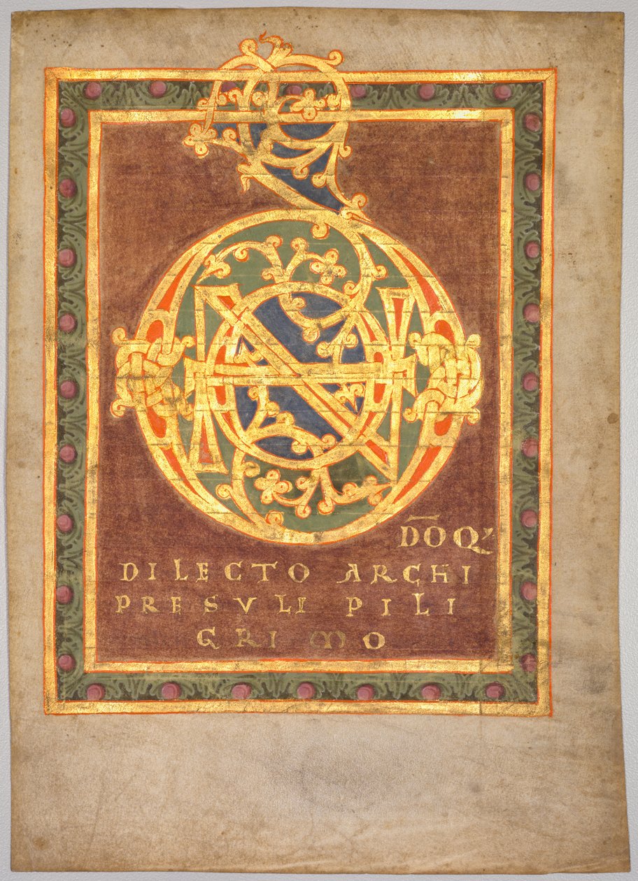 Strona tytułowa opata Bernosa Tonariusa: Initial D[omino], c.1030. autorstwa Unbekannt