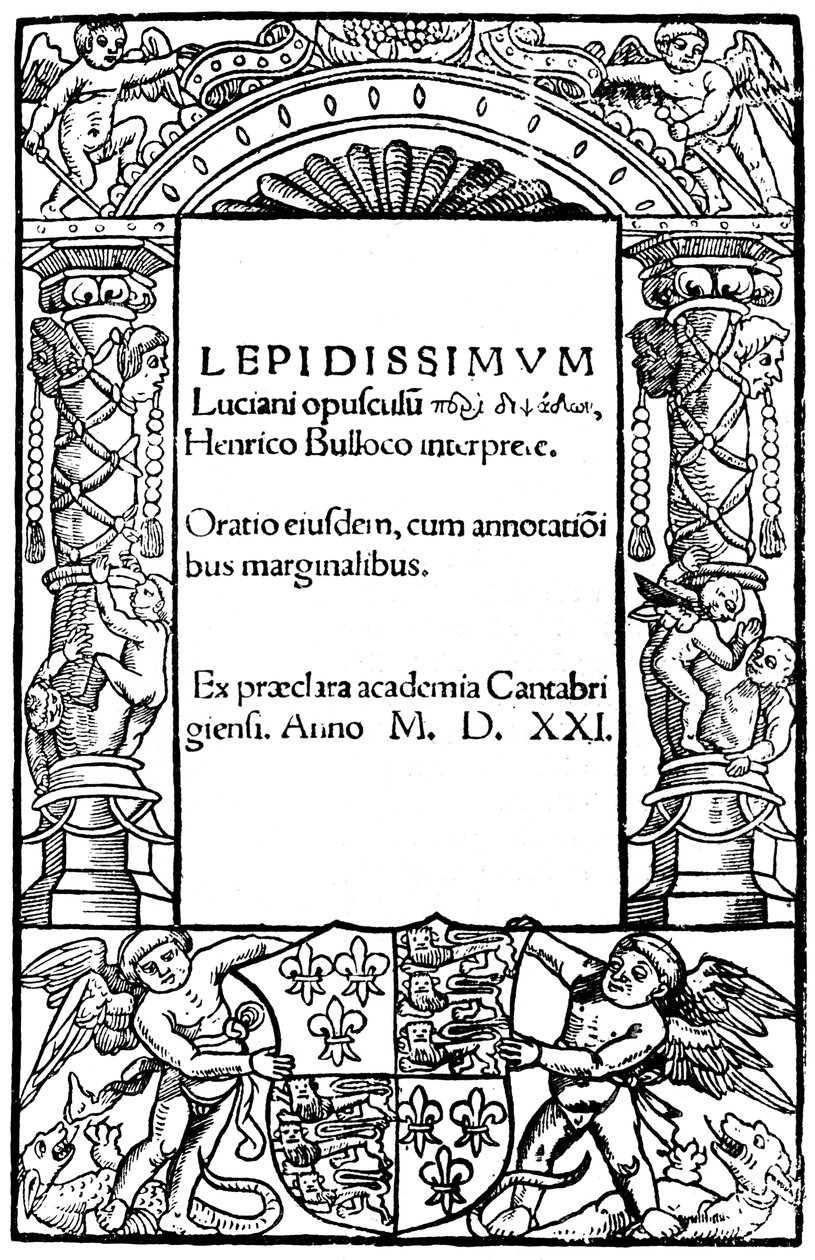 Strona tytułowa Luciana, 1521, 1893 autorstwa Unbekannt