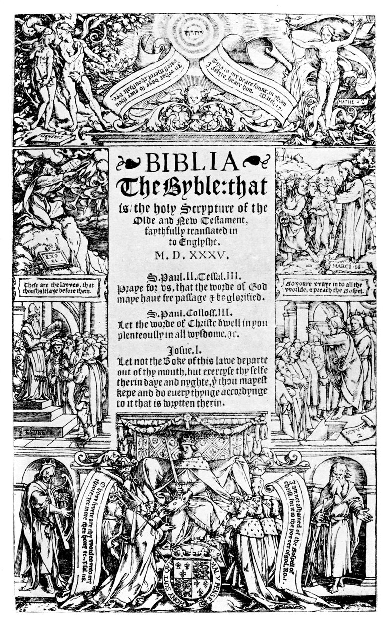 Strona tytułowa Biblii Coverdale, 1535 1926 autorstwa Unbekannt
