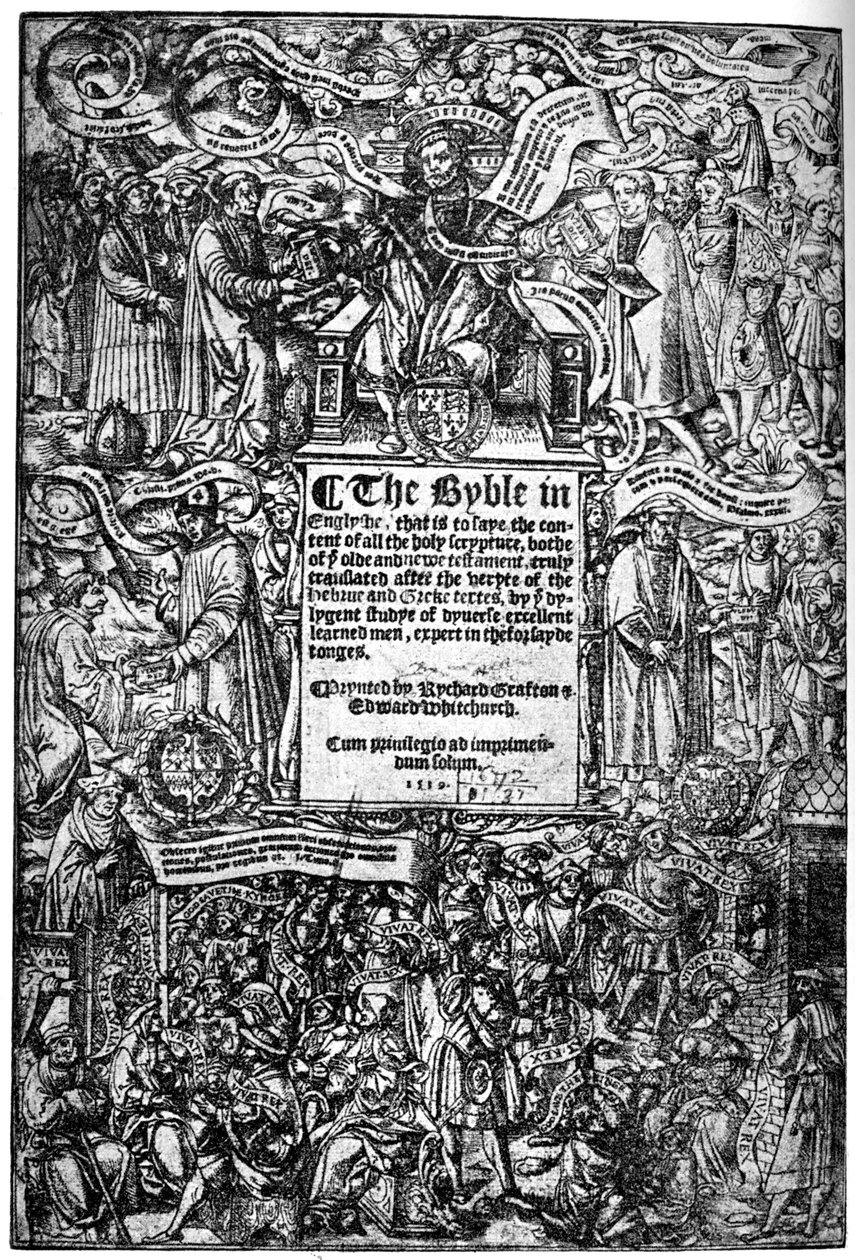Strona tytułowa Wielkiej Biblii, 1539, 1893 autorstwa Unbekannt
