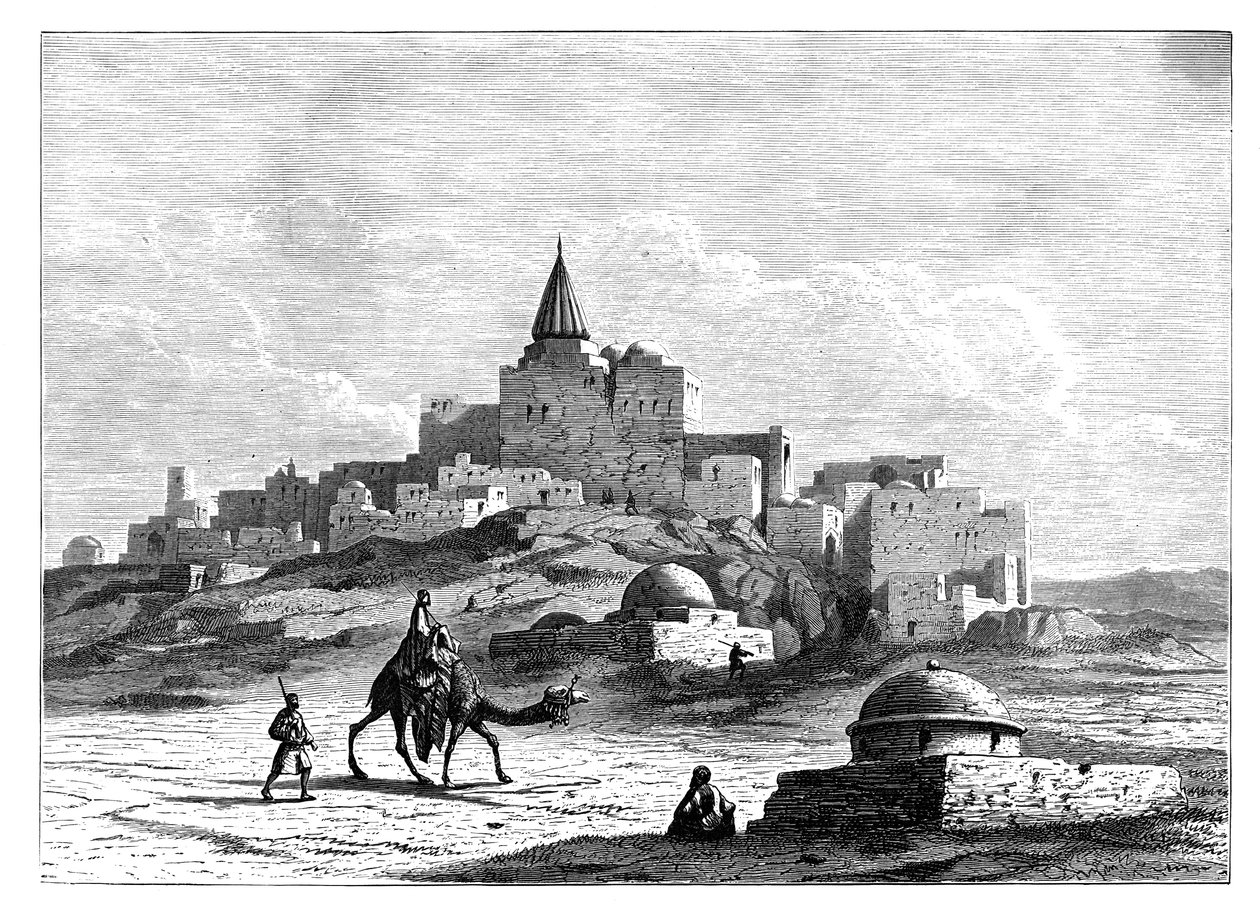 Grób Jonasza, niedaleko meczetu, na sztucznym kopcu Nabbiego Yunisa, Niniwa, Asyria, ok. 1890 autorstwa Unbekannt