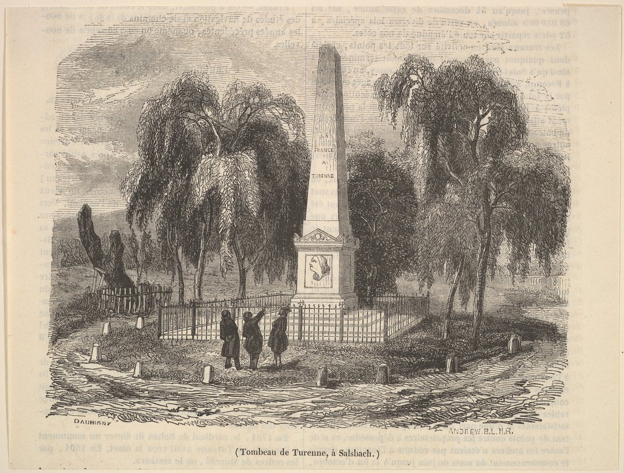 Grób Turenne w Salsbach, 1835-78. autorstwa Unbekannt