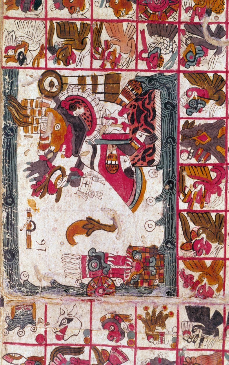 Tonalamatl Aubin, Folio 16, XV w. autorstwa Unbekannt