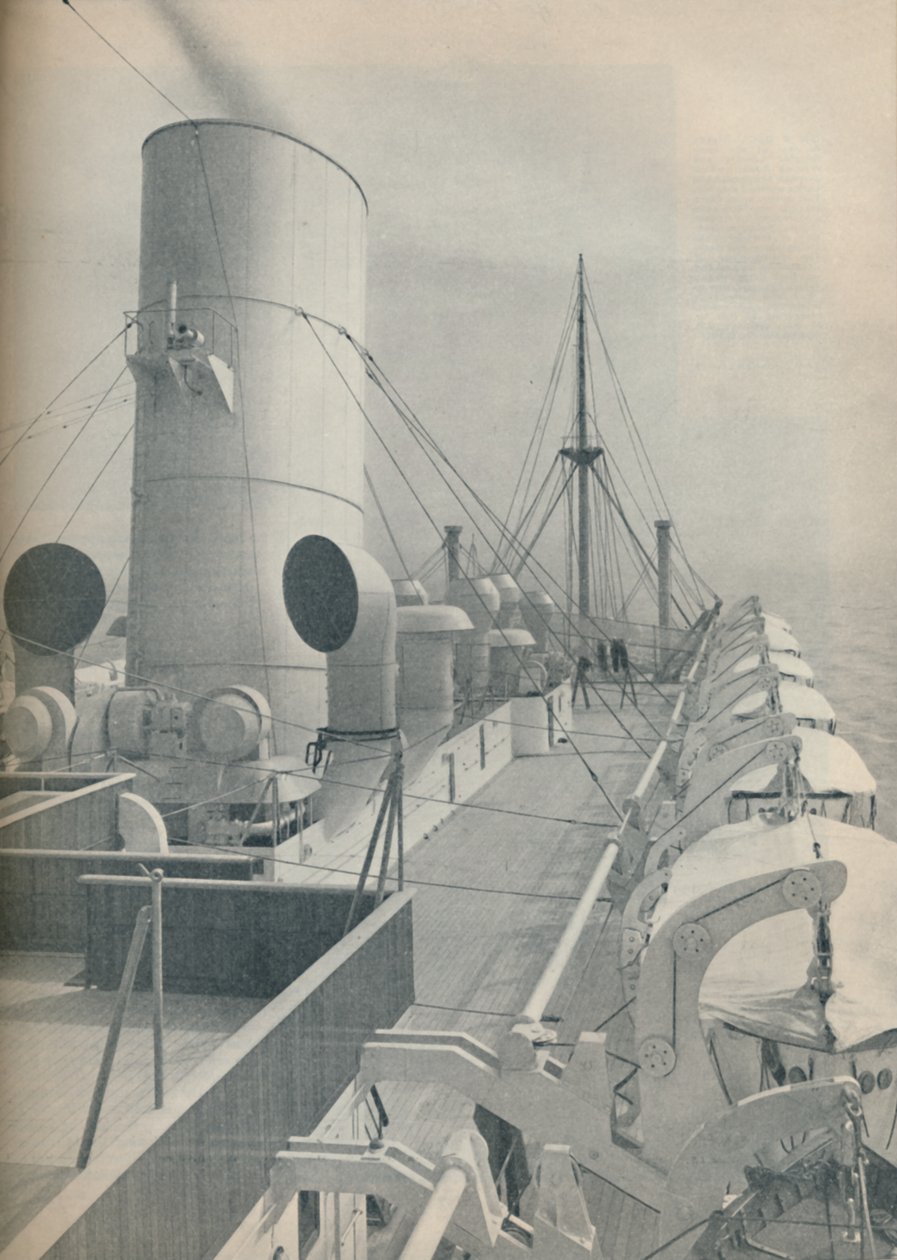Górny pokład Strathmore z nowoczesnymi łodziami ratunkowymi, 1936 autorstwa Unbekannt