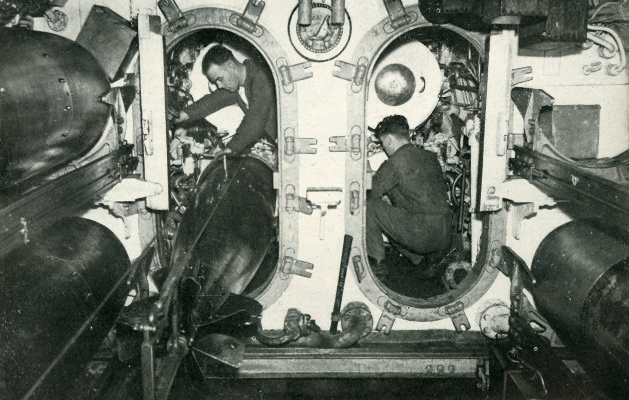 Wyrzutnie torped brytyjskiego okrętu podwodnego, II wojna światowa, 1945 r. autorstwa Unbekannt