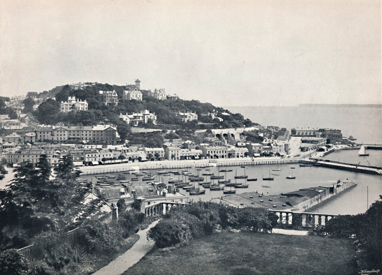 Torquay – widok ogólny ze wzgórza Waldron, 1895 autorstwa Unbekannt