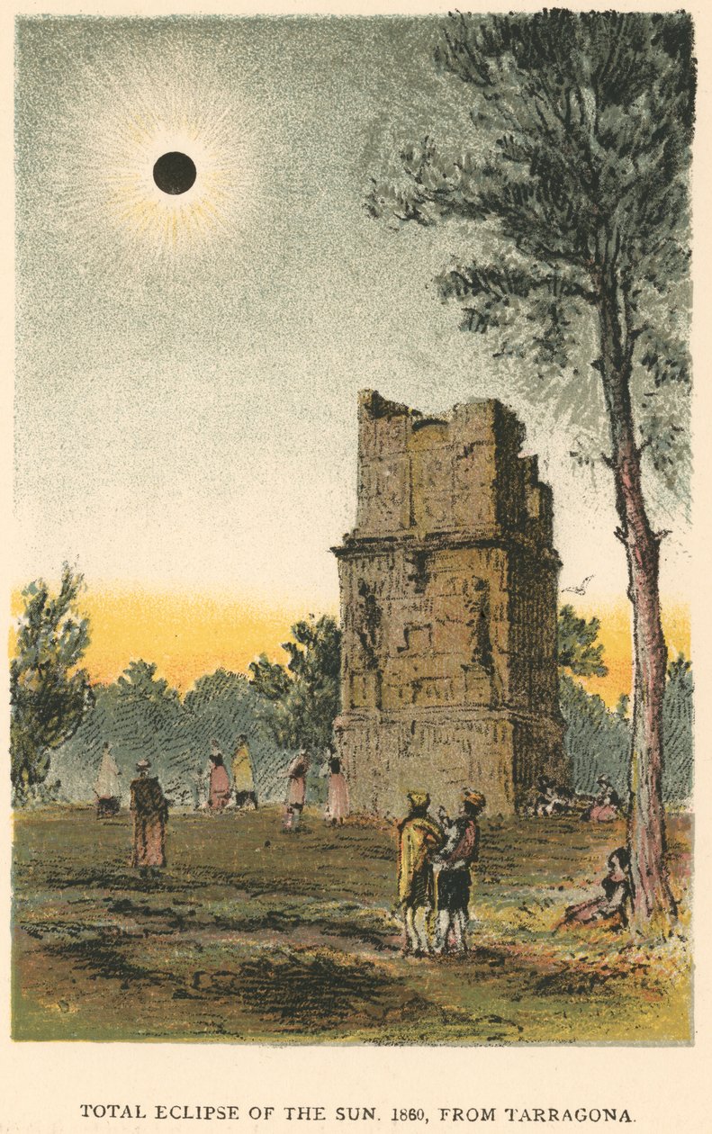 Całkowite zaćmienie Słońca z 1860 roku obserwowane z Tarragony, Hiszpania, 1884 autorstwa Unbekannt