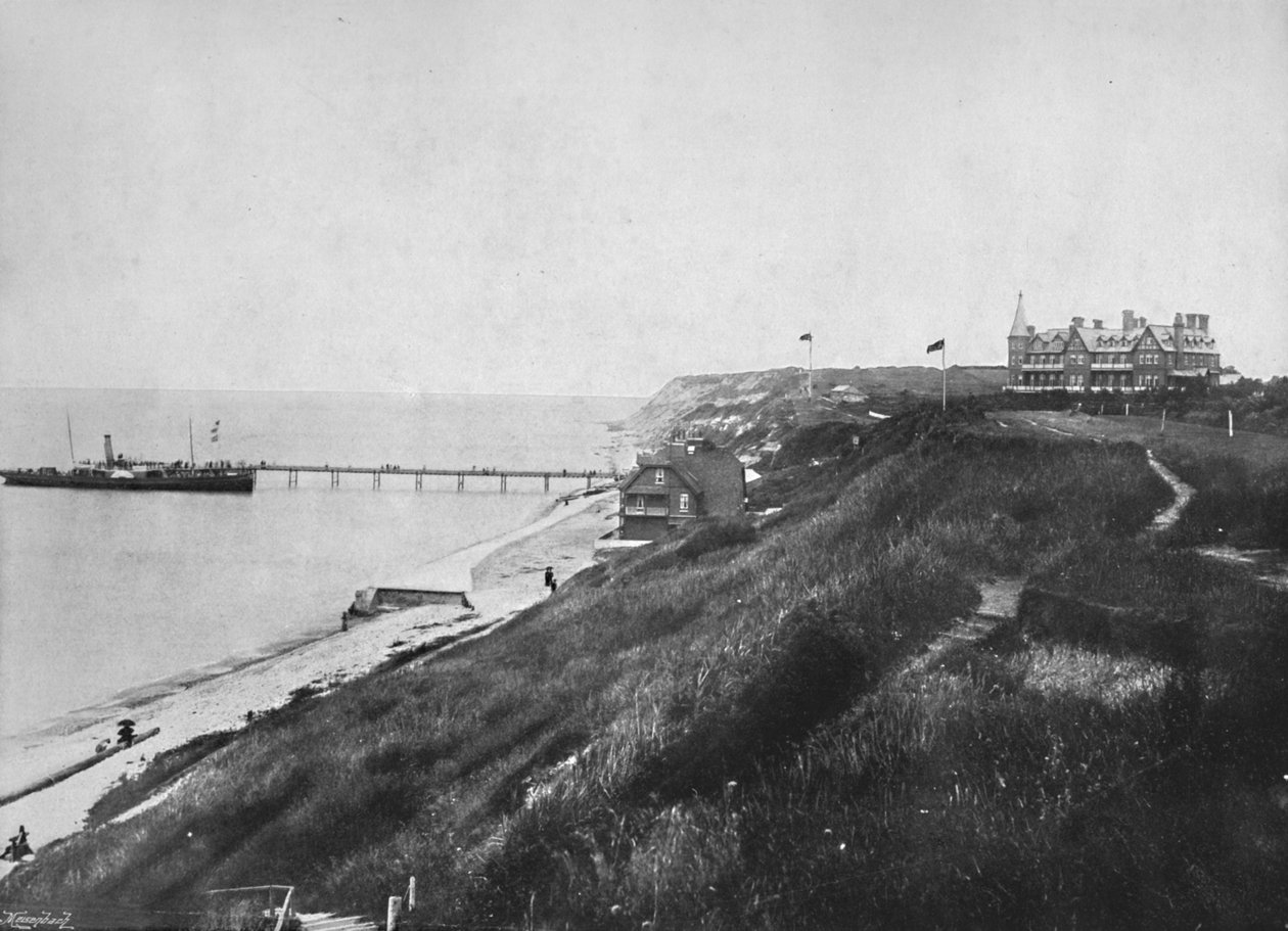 Totland Bay – wycieczkowy parowiec na molo, 1895 autorstwa Unbekannt