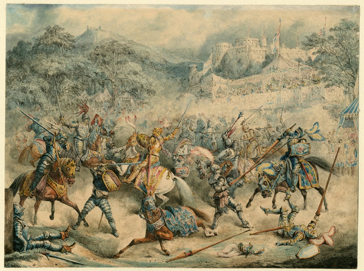 Turniej rycerski konnych, 1840 autorstwa Unbekannt