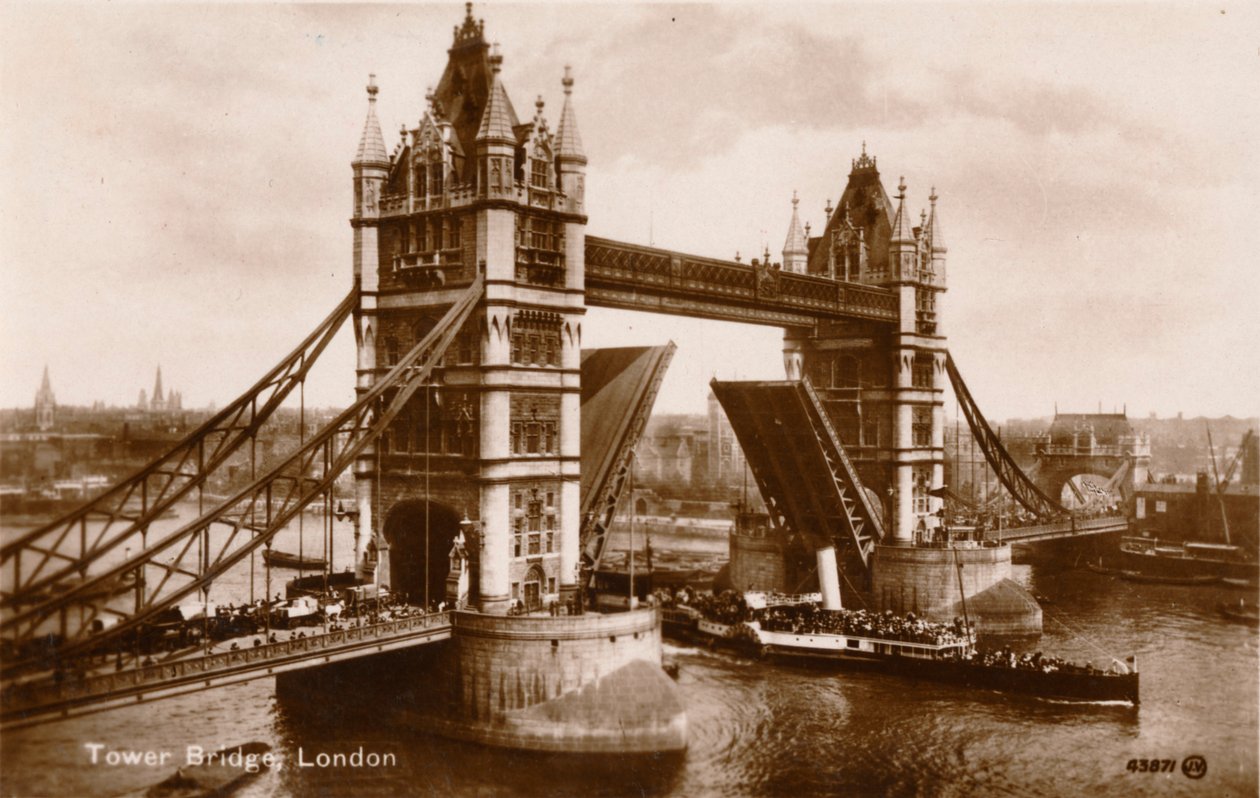 Tower Bridge, Londyn, ok. 1910 autorstwa Unbekannt