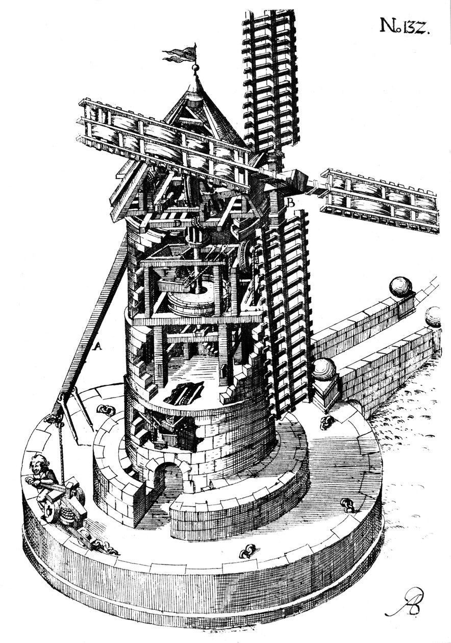 Młyn wieżowy, 1620 autorstwa Unbekannt