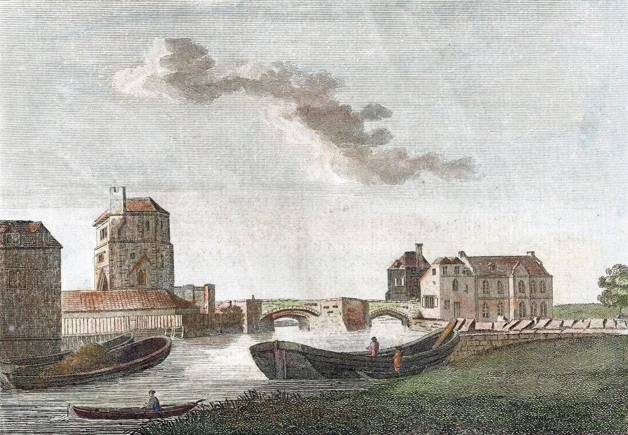 Wieża klasztoru franciszkanów, Oksford, 1788 autorstwa Unbekannt