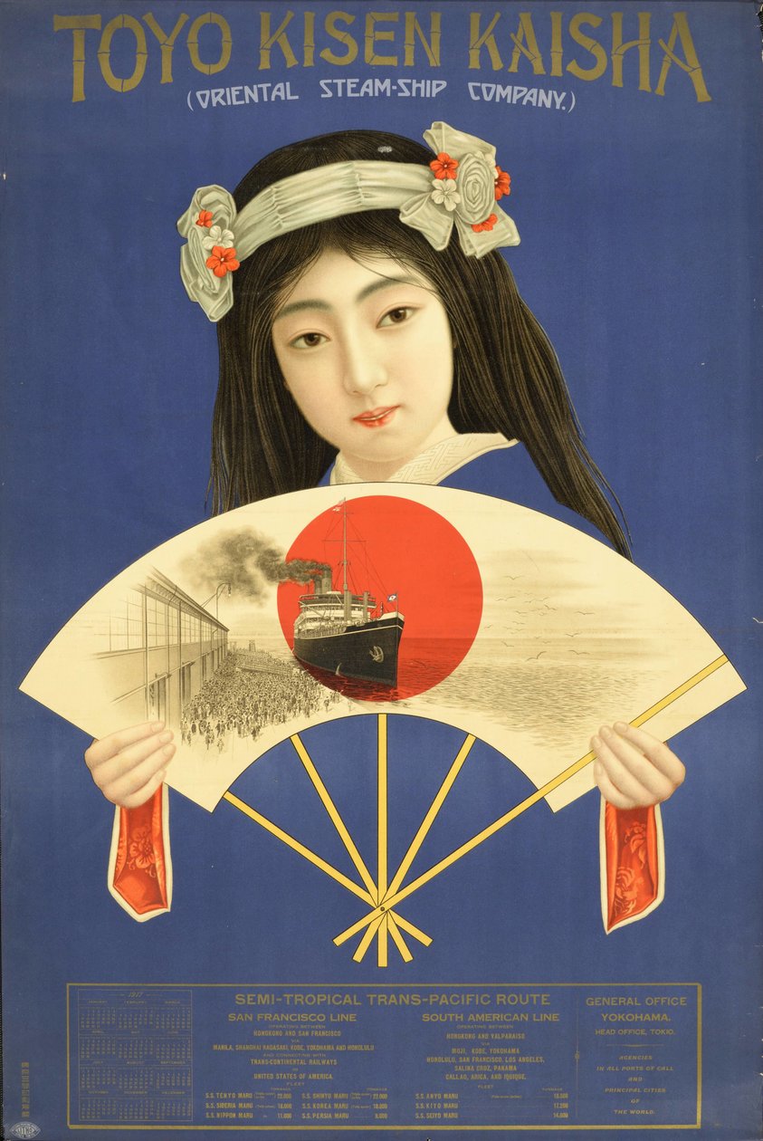 Toyo Steamship Company - Firma Oriental l S tea p, Jokohama, 1917. autorstwa Unbekannt