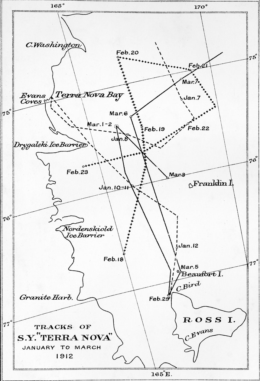 Ślady S.Y. Terra Nova - od stycznia do marca 1912, 1913 autorstwa Unbekannt