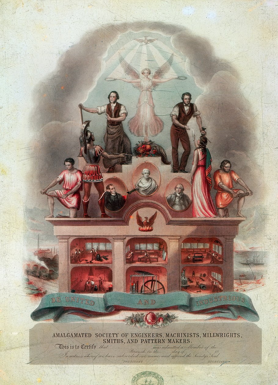 Zwój związków zawodowych, 1851 autorstwa Unbekannt