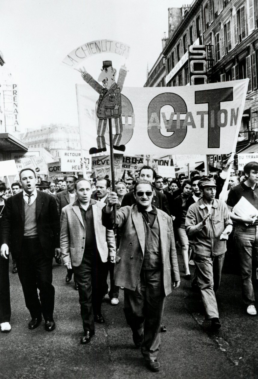 Marsz związkowy, Paryż, 1968. autorstwa Unbekannt