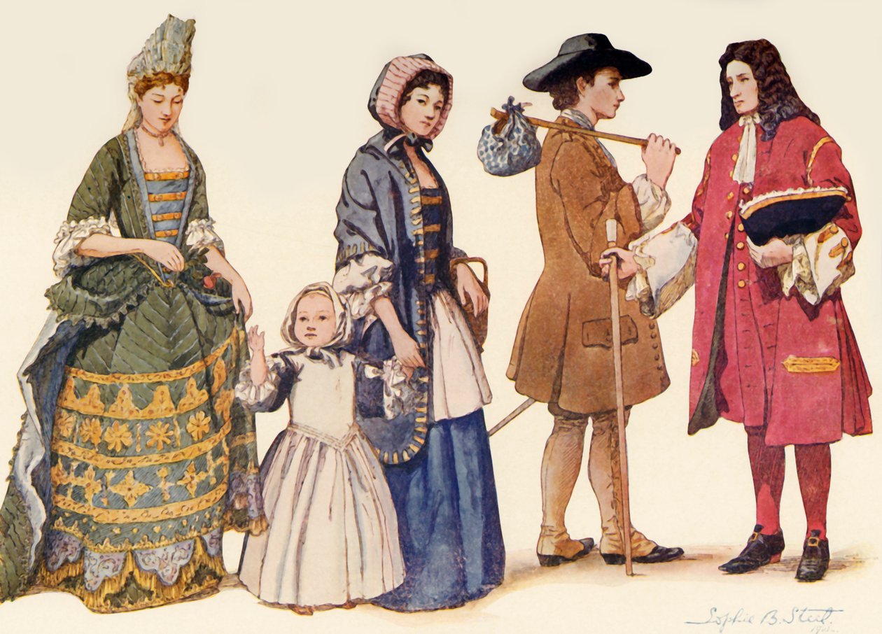 Tradycyjna odzież za panowania Jakuba II - Wilhelma i Marii 1685-1700, 1903, 1937. autorstwa Unbekannt
