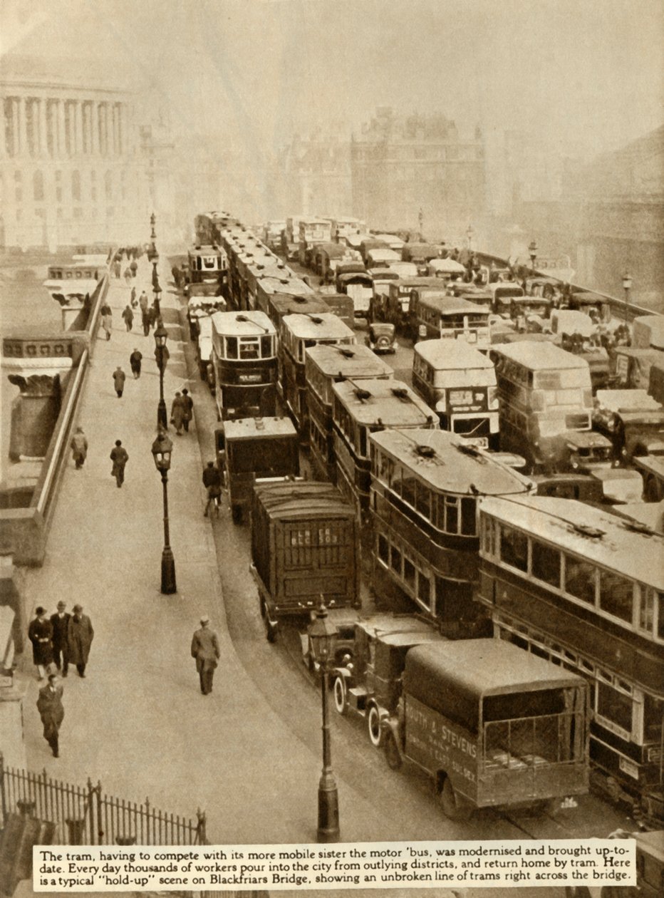 Korek na Blackfriars Bridge, Londyn, 1935. autorstwa Unbekannt