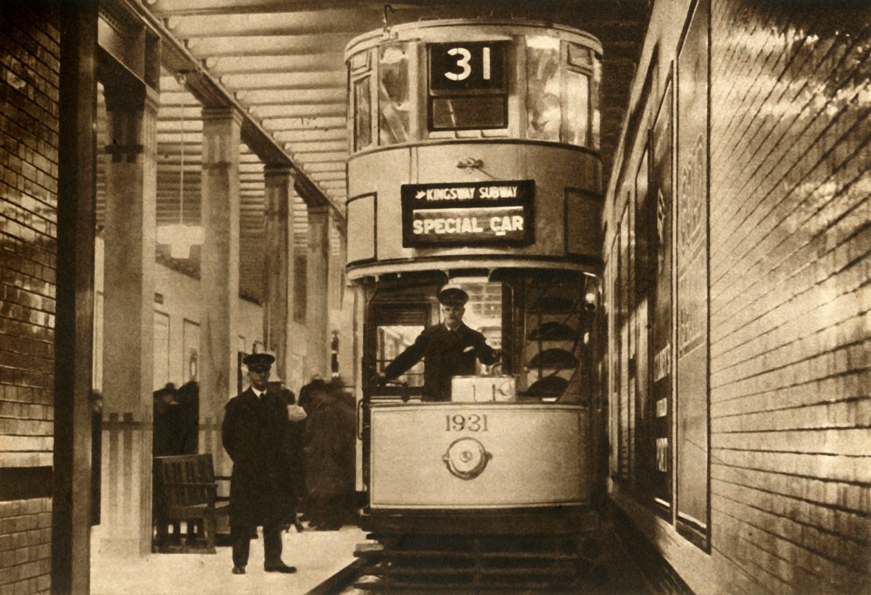 Tramwaj w metrze Kingsway, Londyn, 1931, 1933. autorstwa Unbekannt