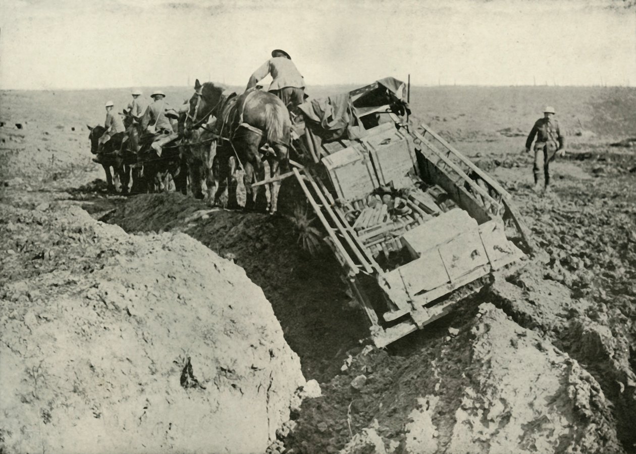 Trudności transportowe na froncie, 1919. autorstwa Unbekannt