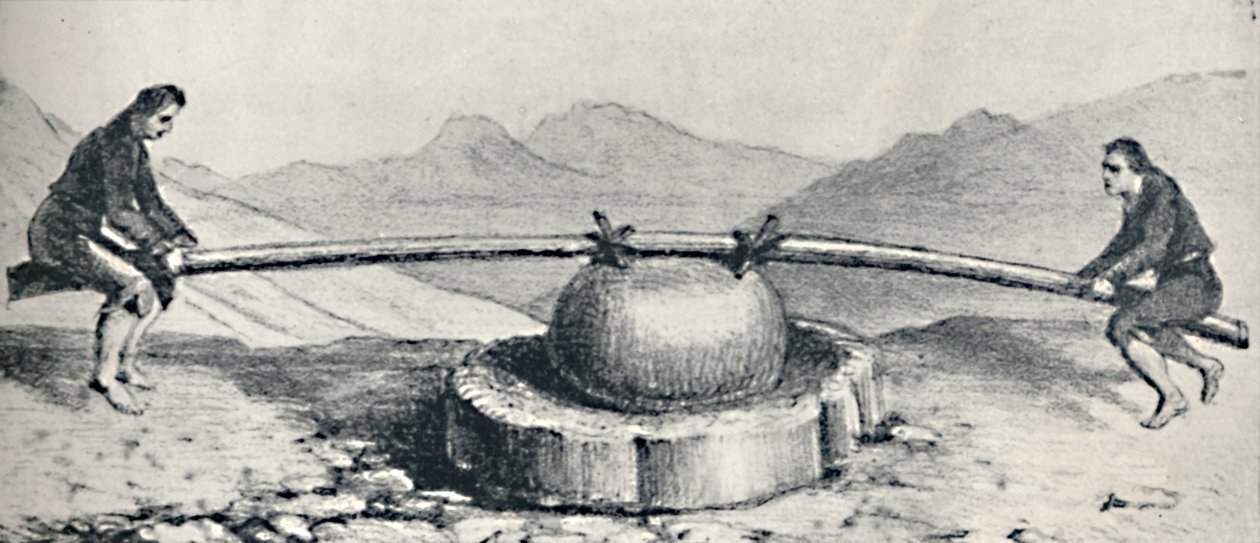 Trapiche lub Mill używany w Lavaderos lub Gold Washings, c1826, 1911 autorstwa Unbekannt