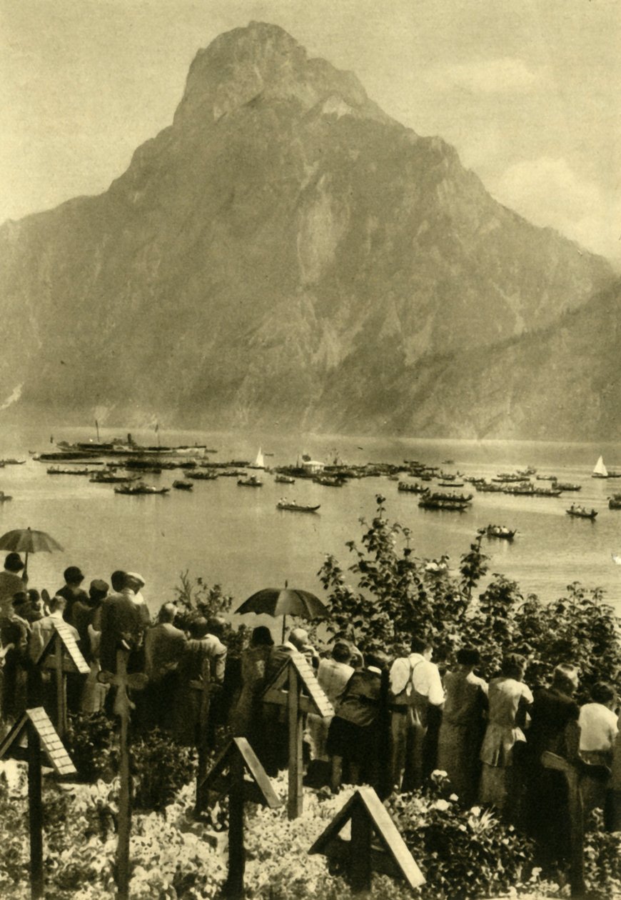 Traunstein i Traunsee, Górna Austria, ok. 1935. autorstwa Unbekannt