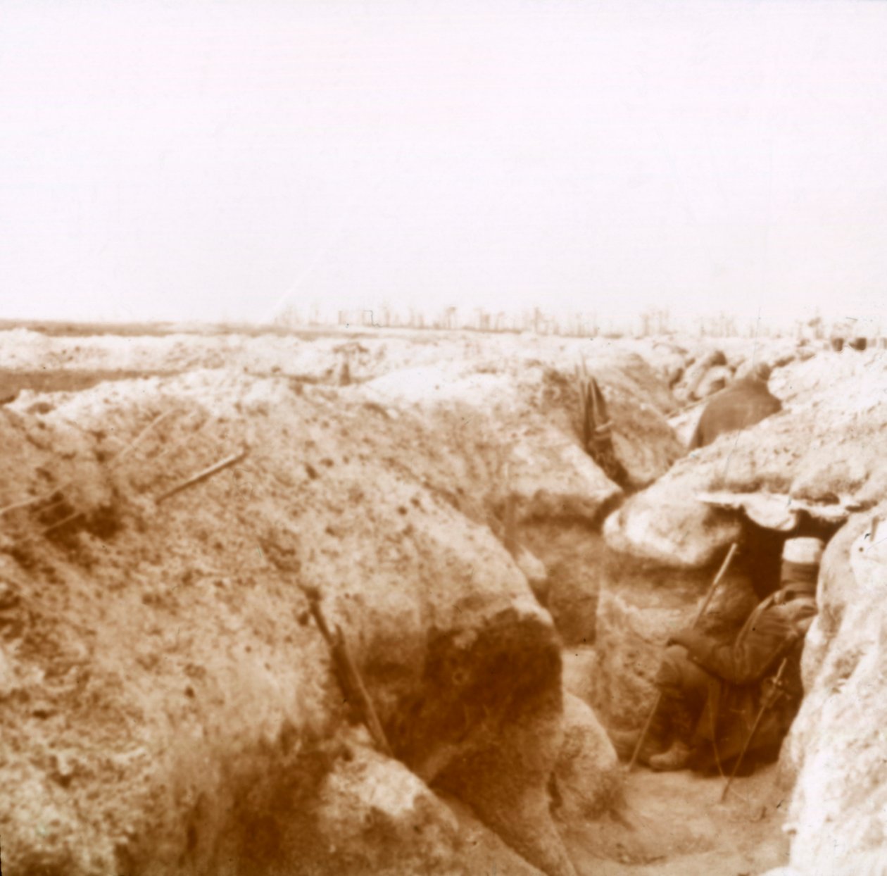 Okopy, Szampan, północna Francja, c1914-c1918 autorstwa Unbekannt
