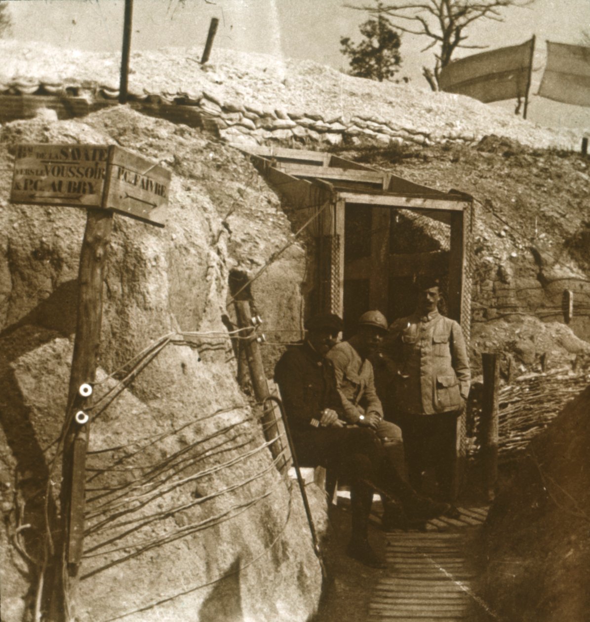 Okopy, Szampan, północna Francja, c1914-c1918 autorstwa Unbekannt