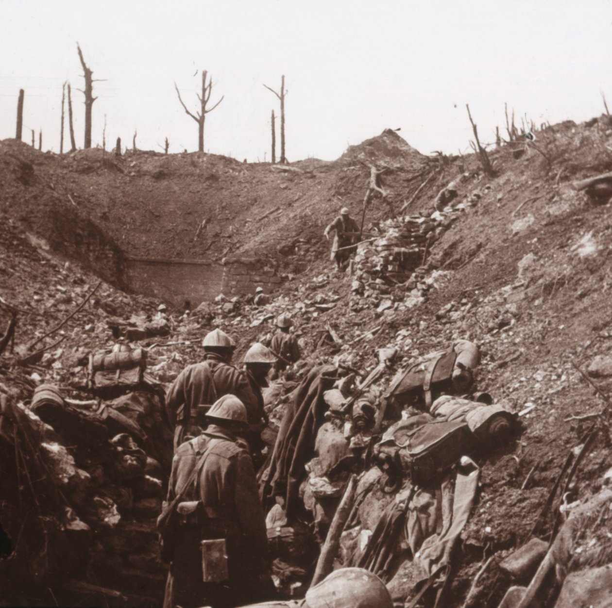 Okopy, Fort Vaux, północna Francja, c1914-c1918 autorstwa Unbekannt