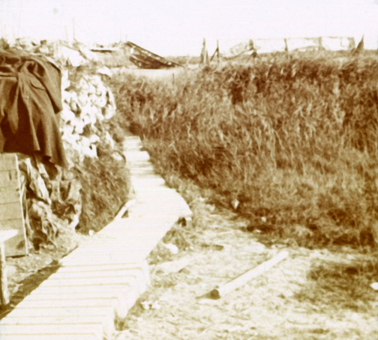 Okopy, Ramskapelle, Belgia, c1914-c1918 autorstwa Unbekannt