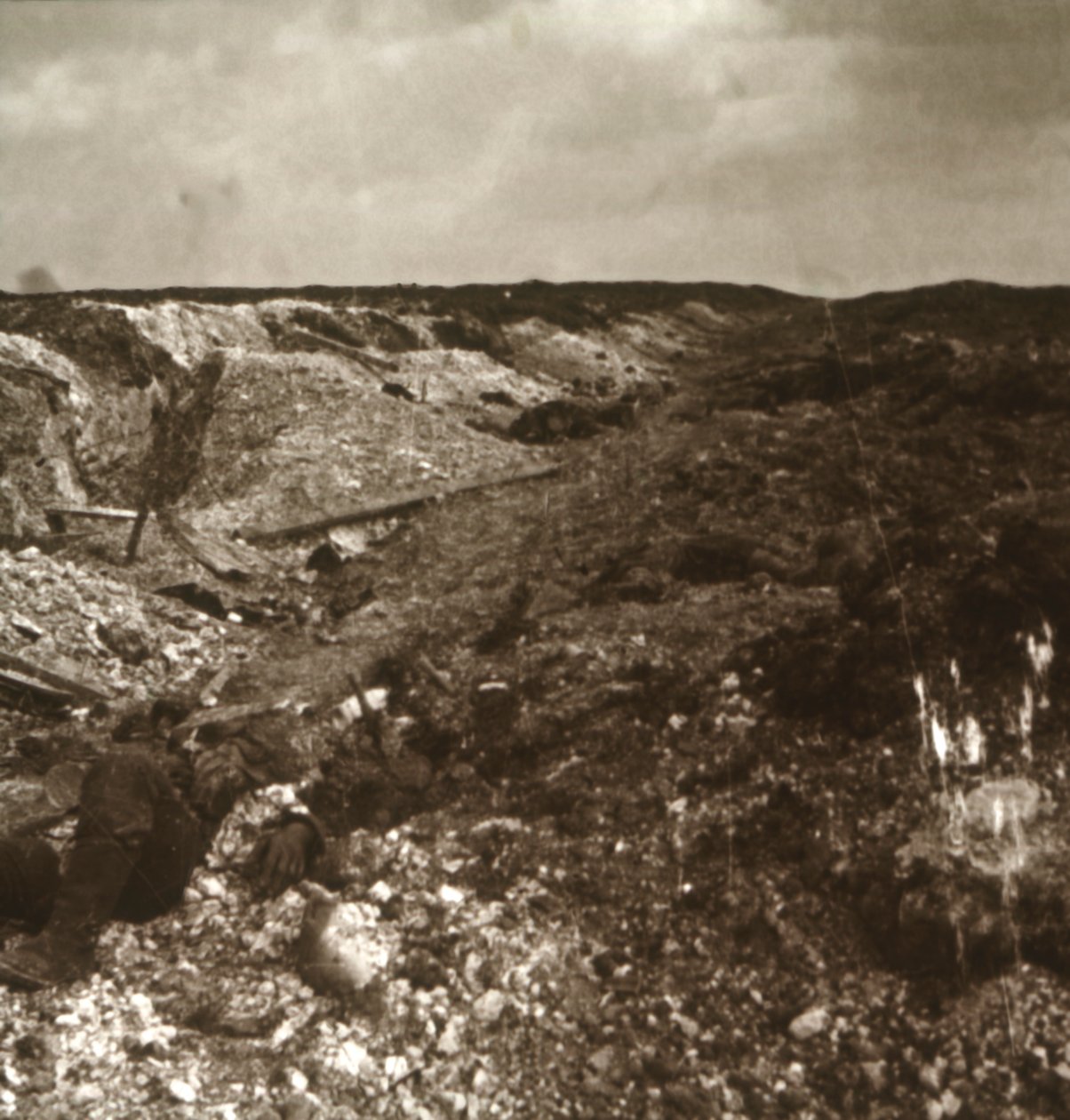 Okopy, Somma, północna Francja, c1914-c1918 autorstwa Unbekannt
