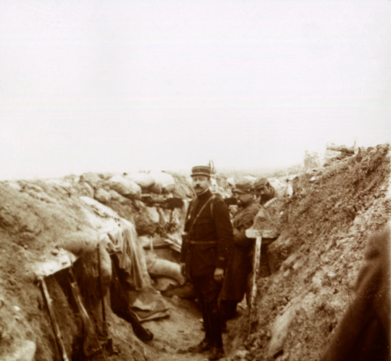 Okopy w Szampanii, północna Francja, c1914-c1918 autorstwa Unbekannt