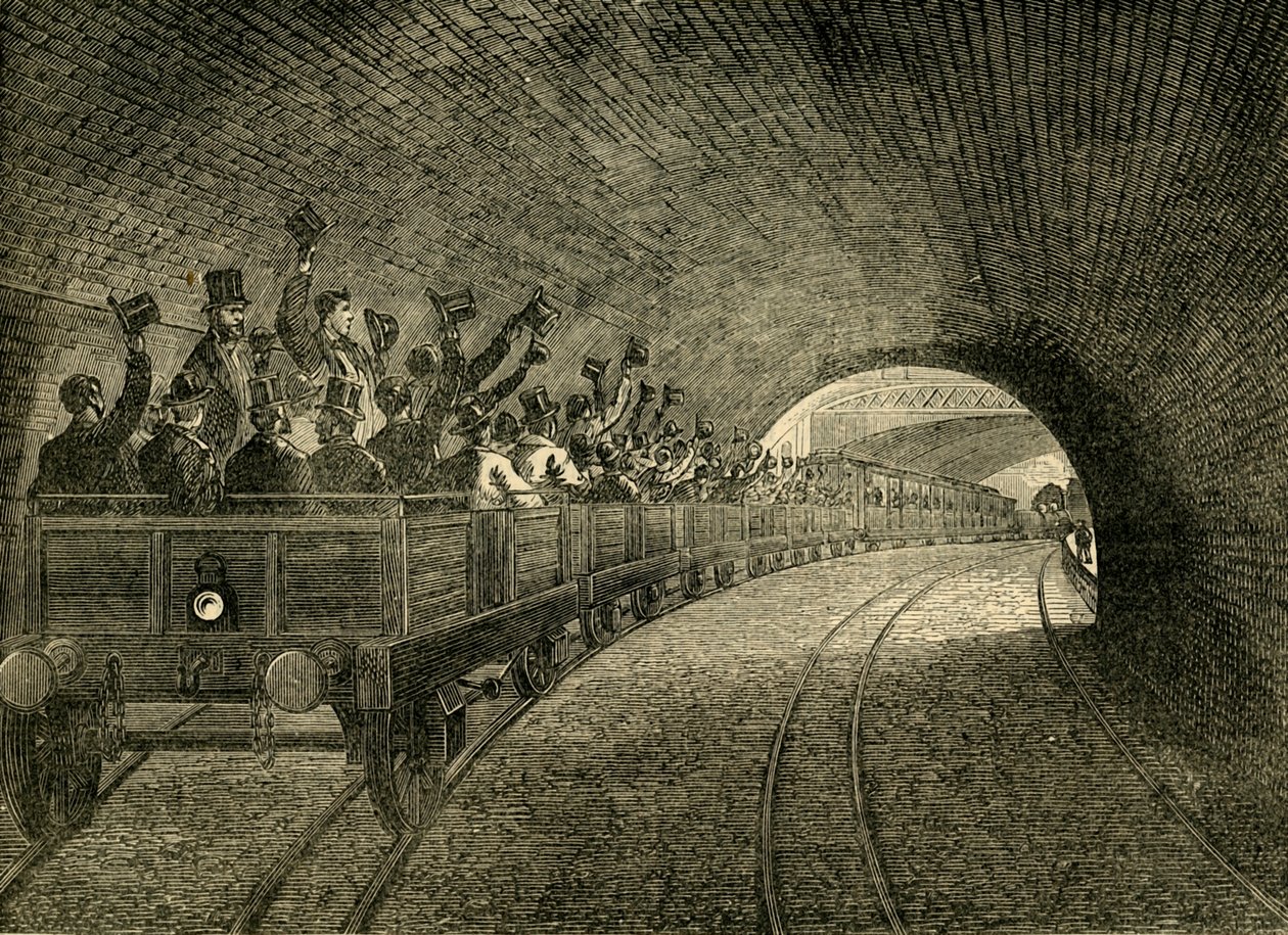 Podróż próbna metrem, 1863, ok. 1876. autorstwa Unbekannt