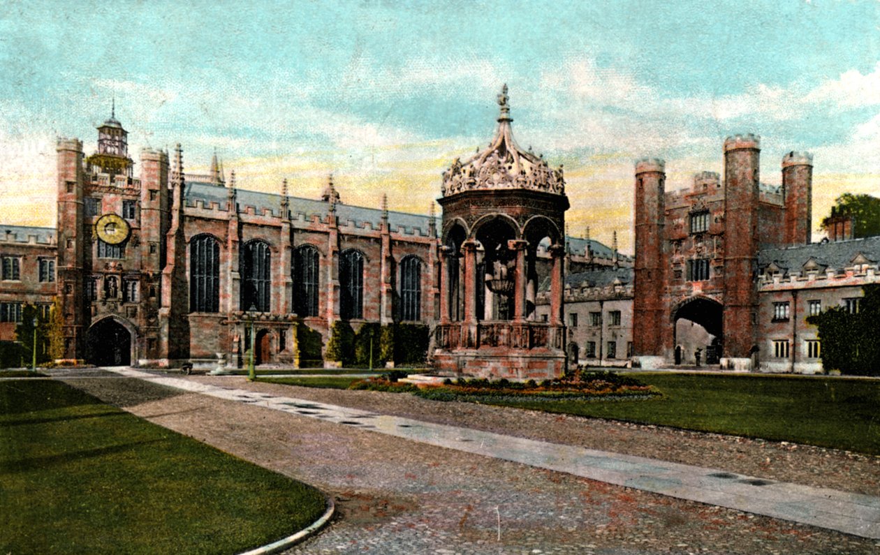 Fontanna Trinity College, Cambridge, Cambridgeshire, koniec XIX wieku autorstwa Unbekannt
