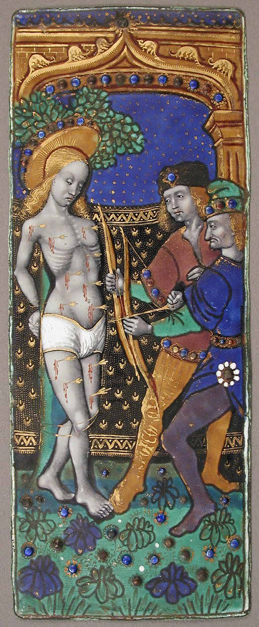 Tryptyk Panel ze św. Sebastianem, francuski, XV-XVI w. autorstwa Unbekannt