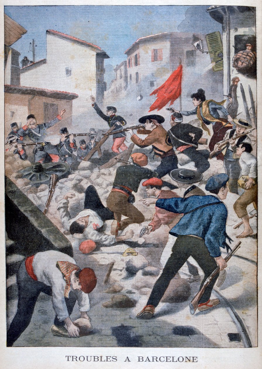 Kłopoty w Barcelonie, 1902 autorstwa Unbekannt