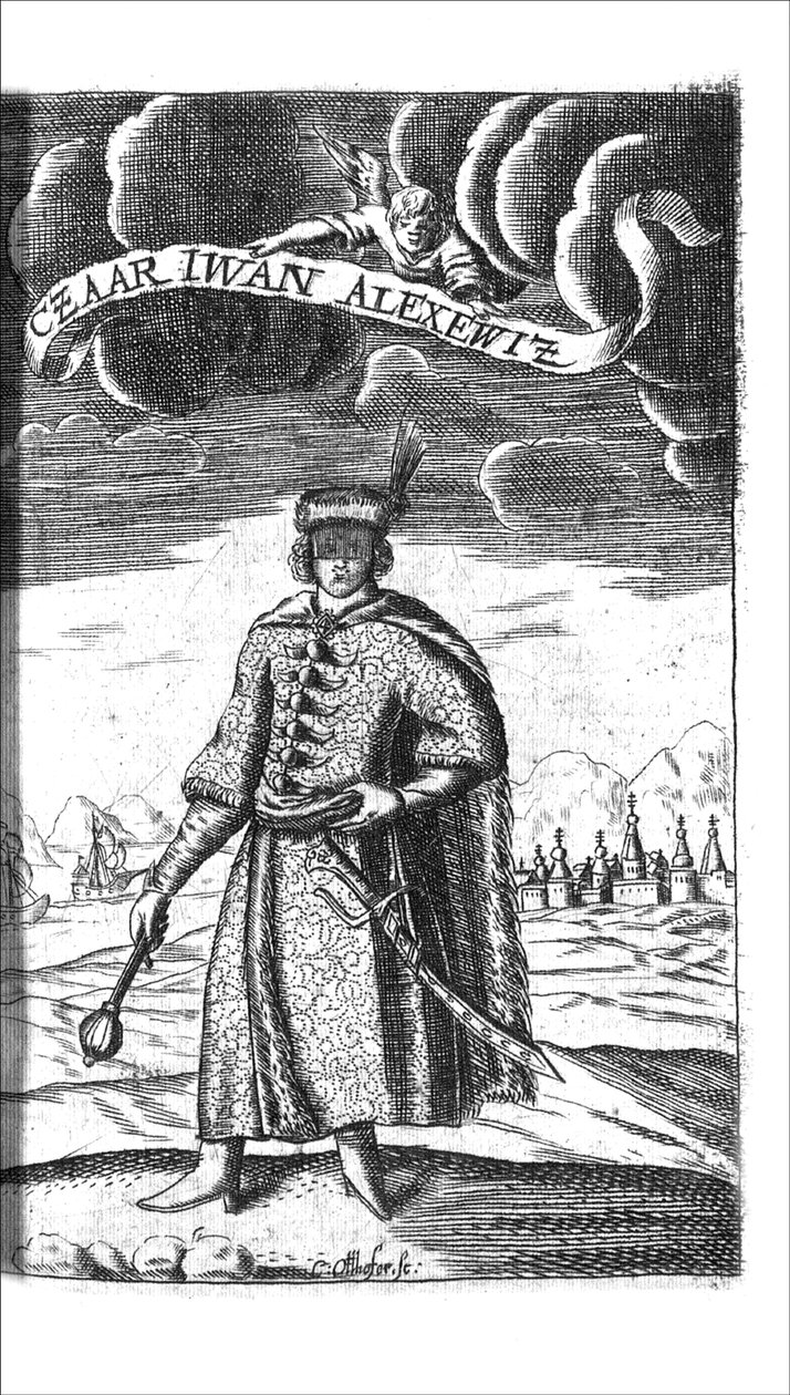 Car Iwan V Aleksiejewicz z Georg Adam Schleissing Derer beiyden Czaaren w Reussland Iwan i Piotr Aleksiej, 1693 autorstwa Unbekannt