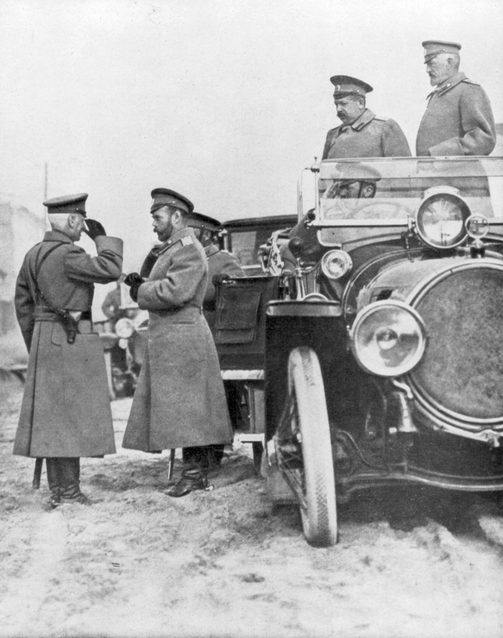 Wizyta cara Mikołaja II na froncie rosyjskim, maj 1915 autorstwa Unbekannt