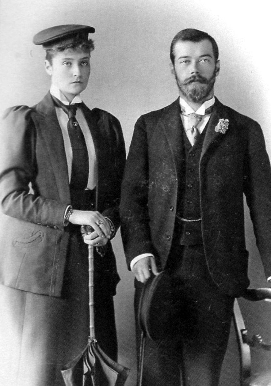 Carewicz Mikołaj Aleksandrowicz Rosji i księżna Alix Hesji, Londyn, 1894 autorstwa Unbekannt