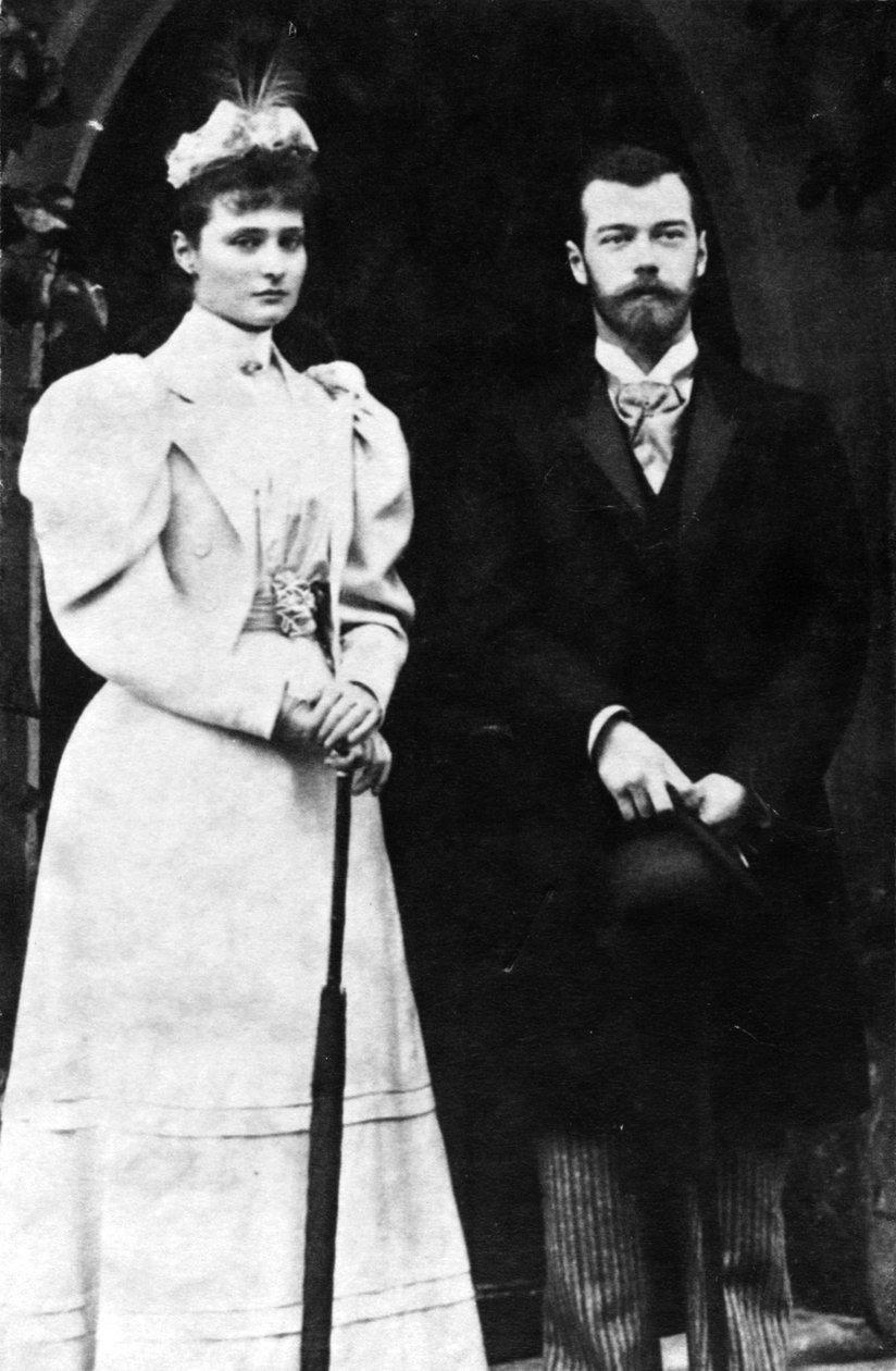 Caryca Aleksandra Fiodorowna i car Rosji Mikołaj II, ok. 1900. autorstwa Unbekannt