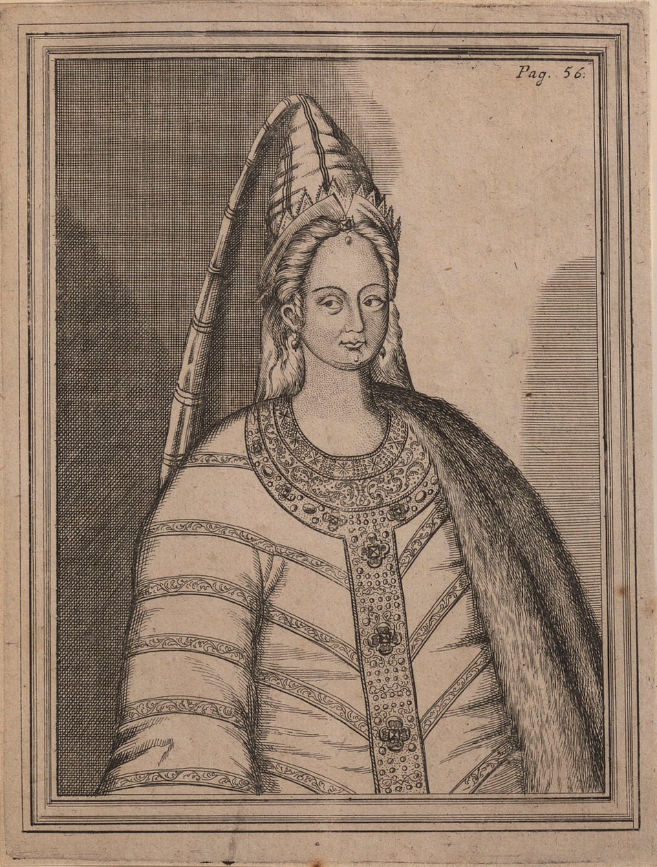 Carina Irina Godunova 1557-1603, żona cara Rosji Fiodora I. autorstwa Unbekannt