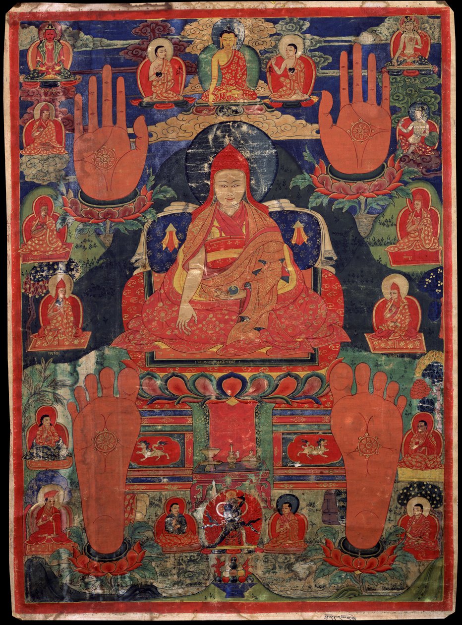 Tsuglag Gyatso, trzeci Pawo Rinpocze (ok. 1567-1630) autorstwa Unbekannt