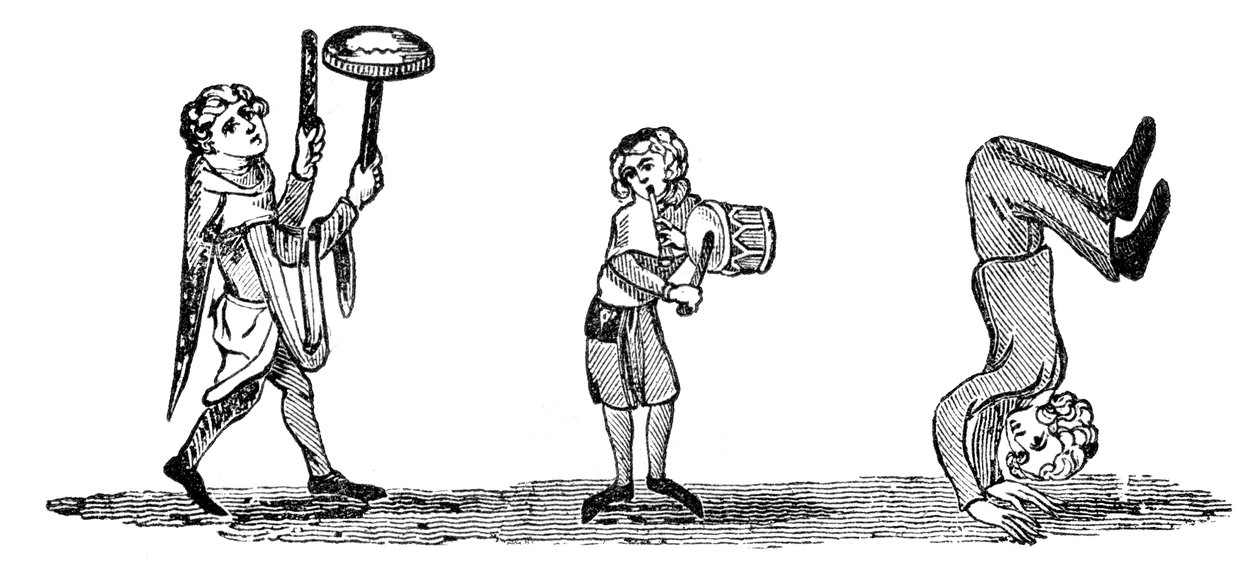 Bójki z muzykami, XIV wiek, 1833 autorstwa Unbekannt