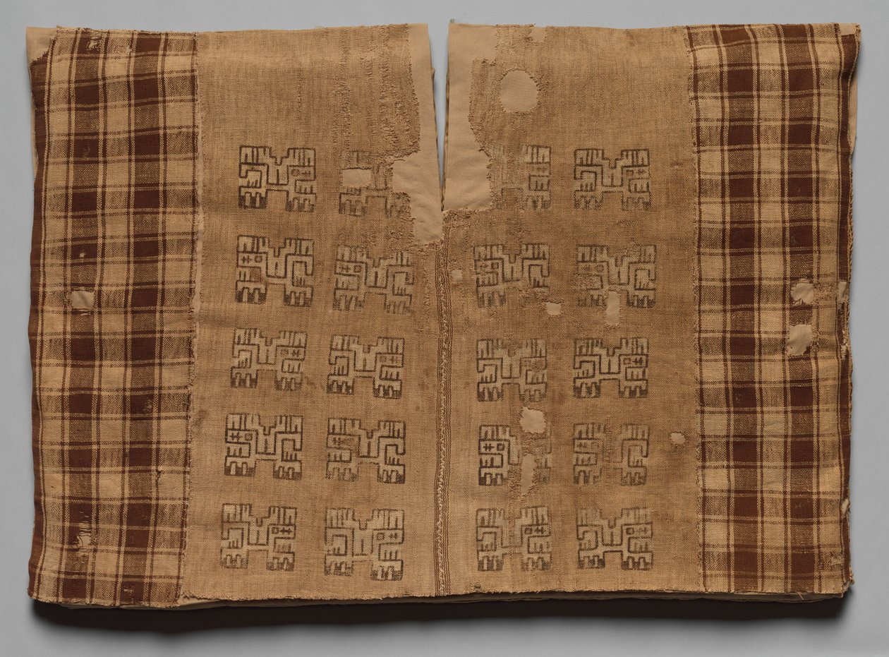 Tunika ze zwierzętami profilowymi i szachownicą, 700 BC-AD 650. autorstwa Unbekannt