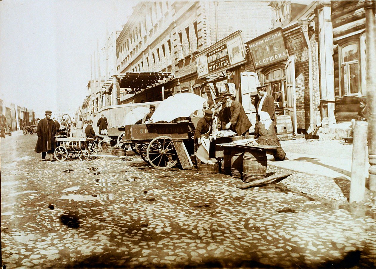Ulica Tverskaya-Yamskaya, Moskwa, Rosja, 1911 autorstwa Unbekannt