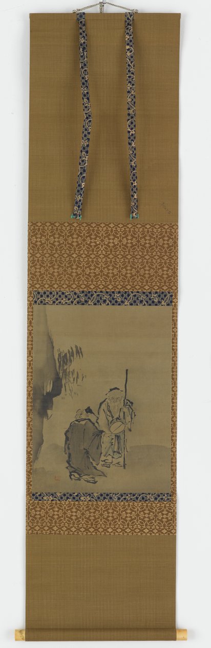 Dwóch chińskich mędrców w pobliżu wystającej skały, okres Edo, 1615-1868. autorstwa Unbekannt