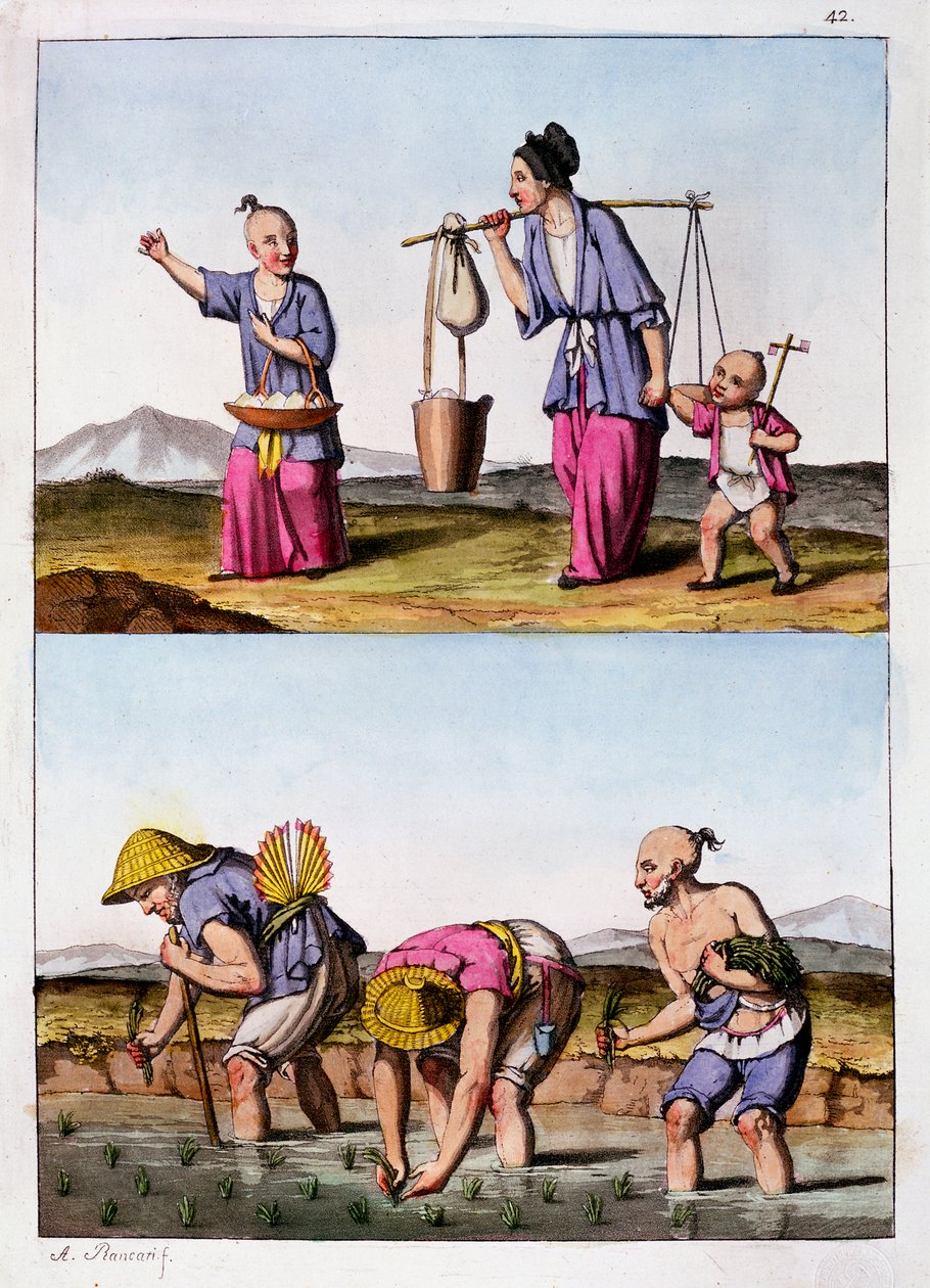 Dwie sceny chińskie, ok. 1830 r autorstwa Unbekannt